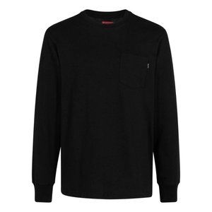 Supreme Chest Pocket Long Sleeve Shirt Black Size Large